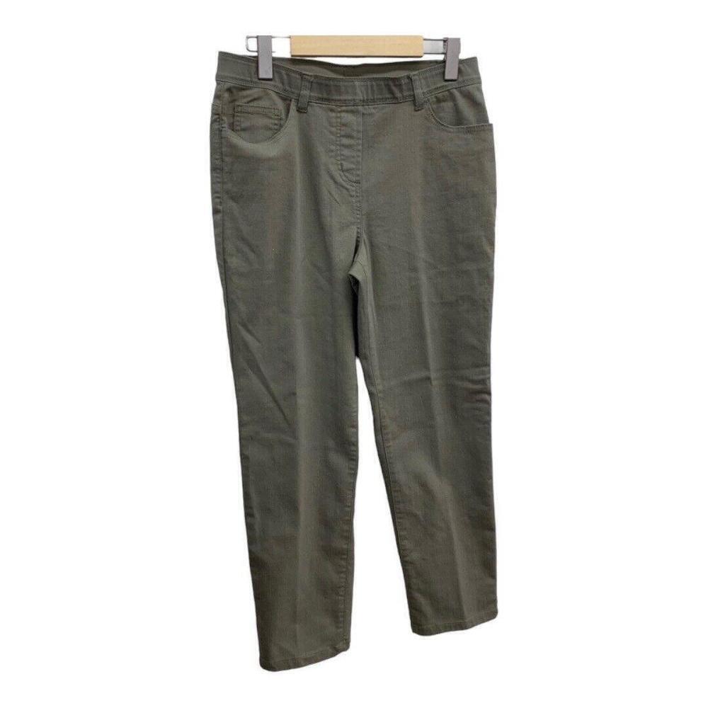 NWT Alia Petite Womens Sage Modern 5 Pocket Slim Fit Pull On Pants Size 10p​​​​